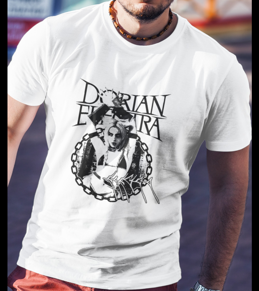 Dorian Electra Chain Logo With Figure And Signature T-Shirt