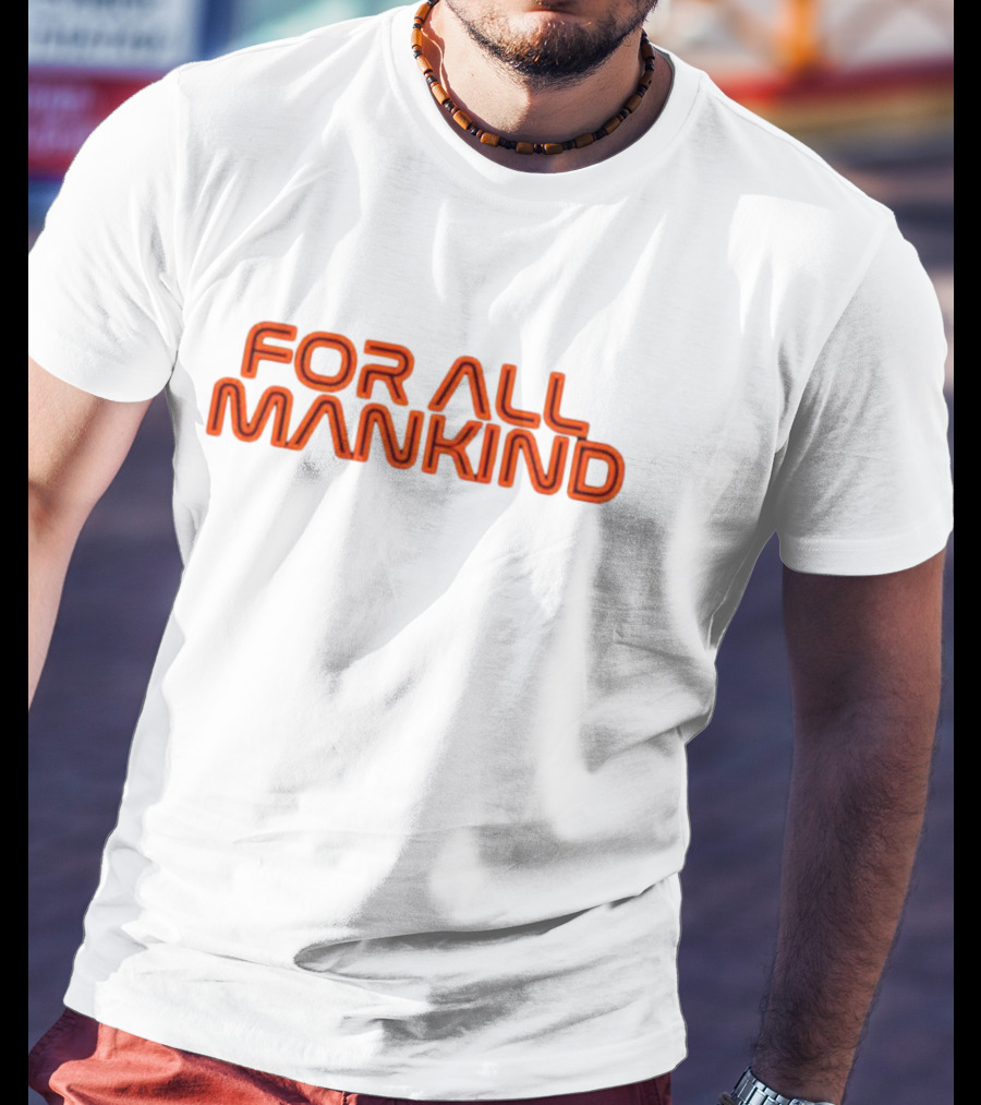 For All Mankind Apple TV Series Bold Retro Text T-Shirt