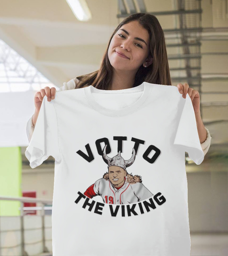 Votto The Viking Baseball Legend In Iconic Helmet 19 Jersey T-Shirt