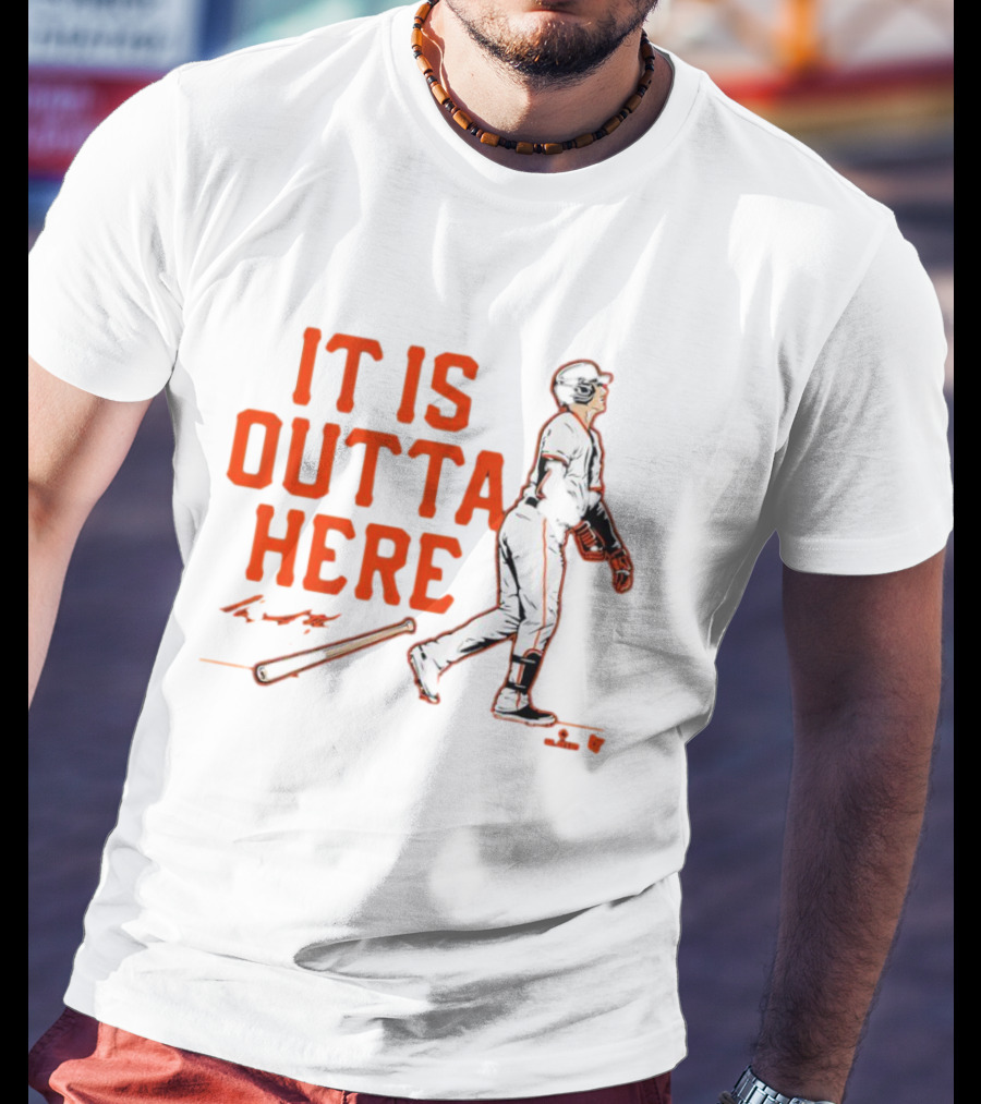 Mike Yastrzemski It Is Outta Here Baseball Signature Print T-Shirt