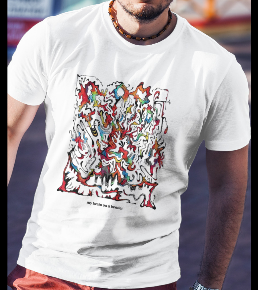 My Brain On A Bender Colorful Swirl Abstraction T-Shirt
