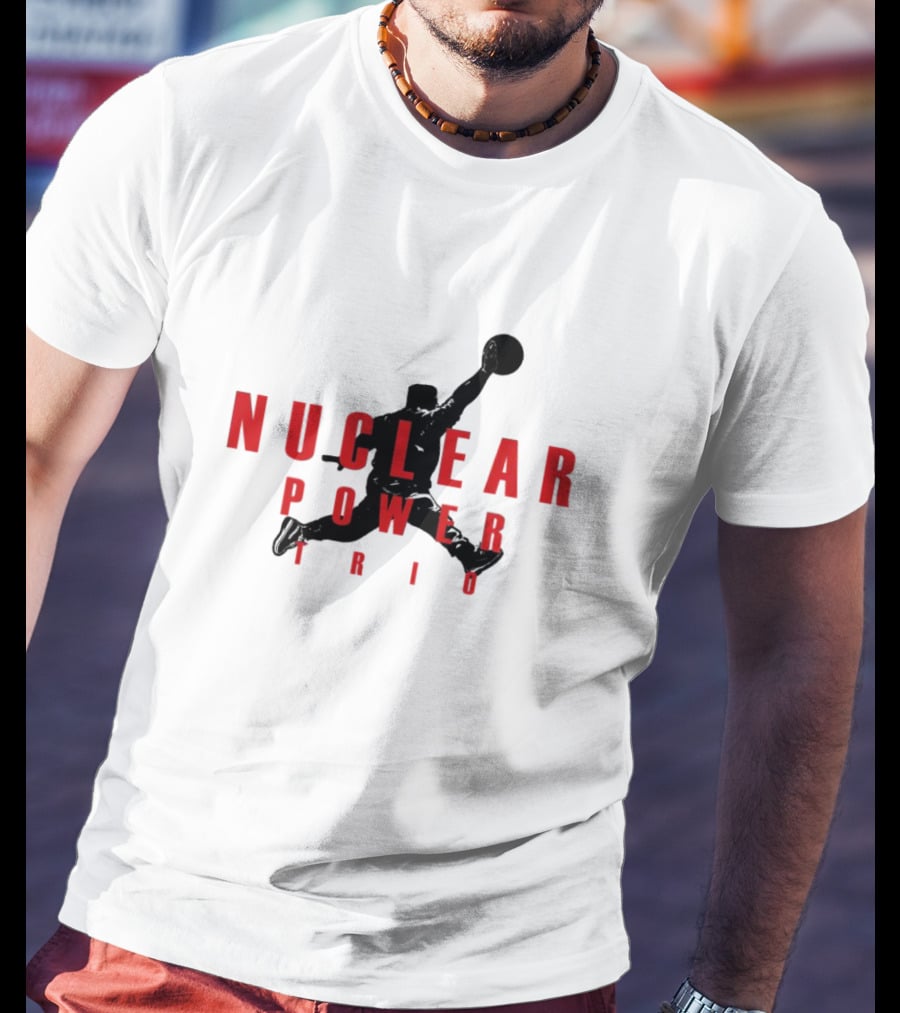 Nuclear Power Trio Jumpman Silhouette Basketball Movement T-Shirt