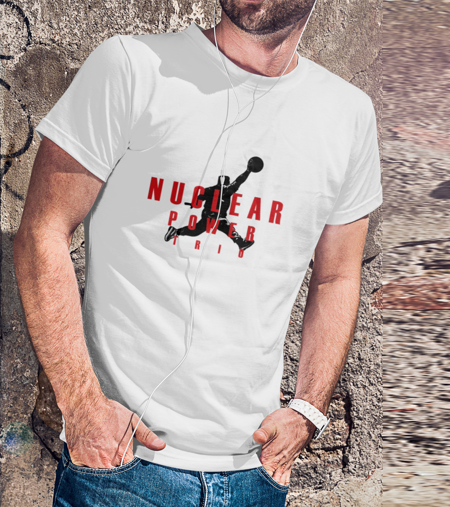 Nuclear Power Trio Jumpman Silhouette Basketball Movement T-Shirt