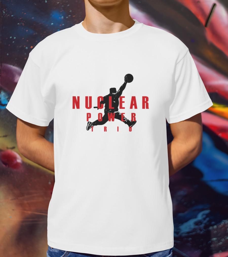 Nuclear Power Trio Jumpman Silhouette Basketball Movement T-Shirt