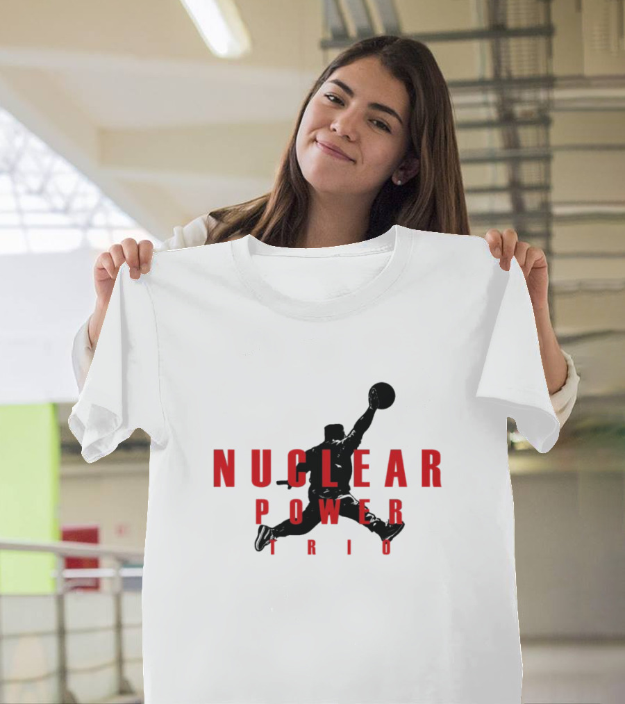 Nuclear Power Trio Jumpman Silhouette Basketball Movement T-Shirt