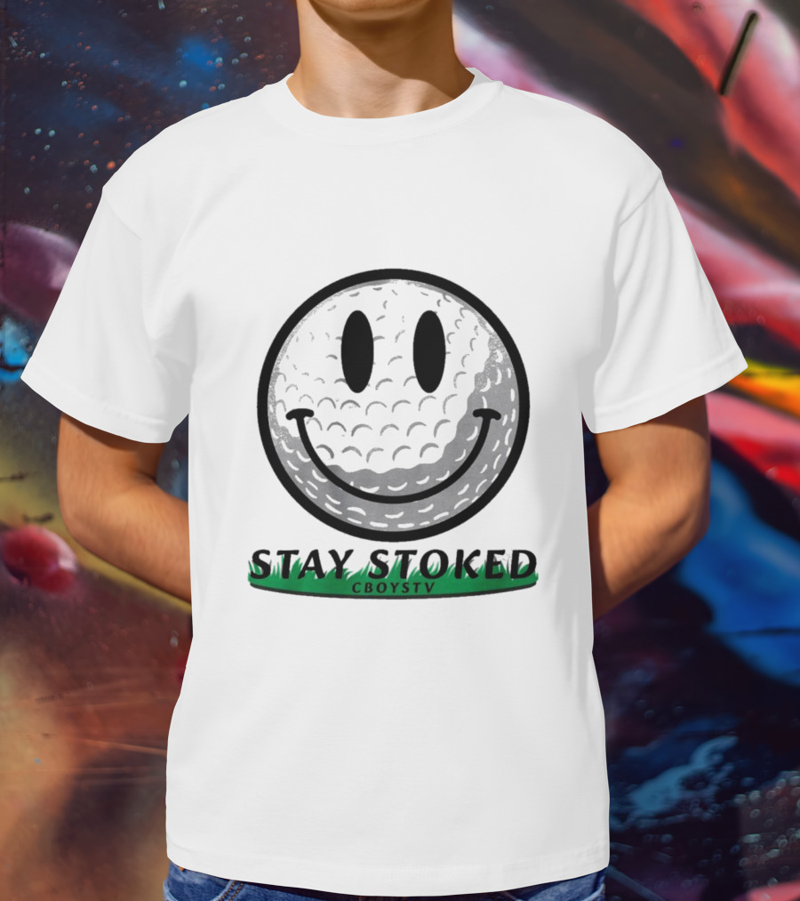 STAY STOKED CBOYSTV Golf Smile Face T-Shirt