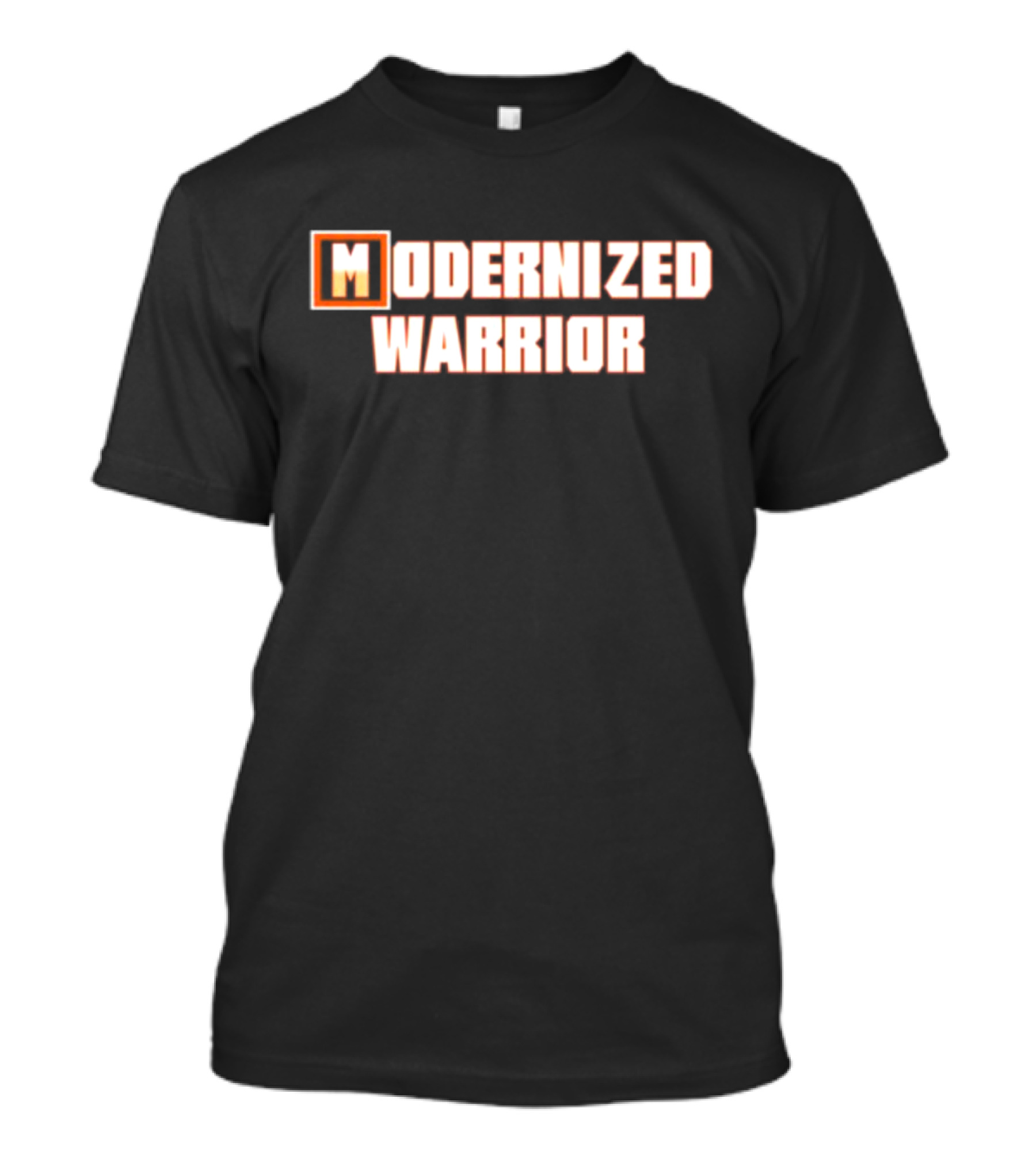 Modernized Warrior Bold Lettering With M Square Frame T-Shirt