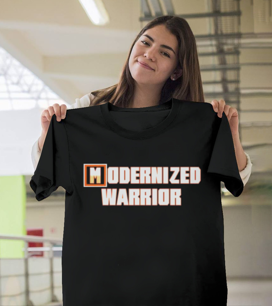 Modernized Warrior Bold Lettering With M Square Frame T-Shirt