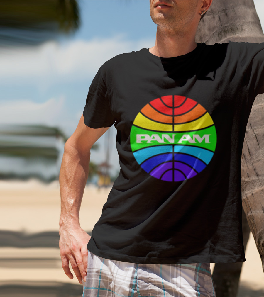 Pan Am Rainbow Circular Emblem T-Shirt