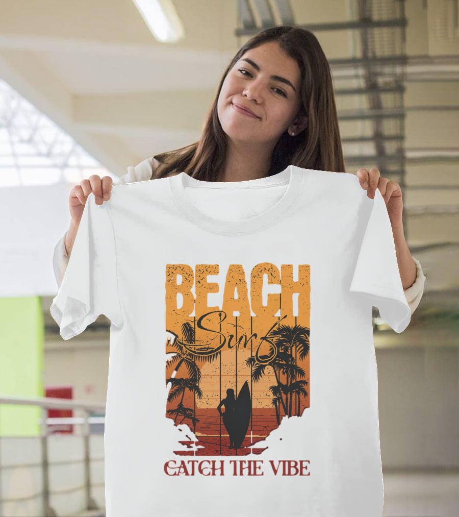 Beach Surf Catch The Vibe T-Shirt