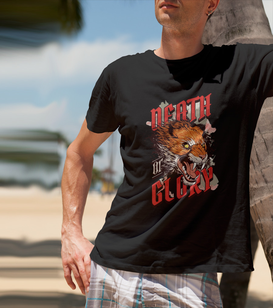 Death Or Glory Fierce Animal Roaring Beast Iconic T-Shirt