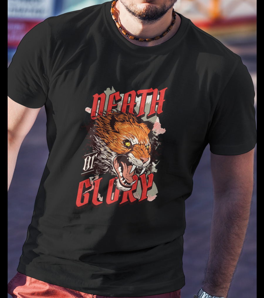 Death Or Glory Fierce Animal Roaring Beast Iconic T-Shirt
