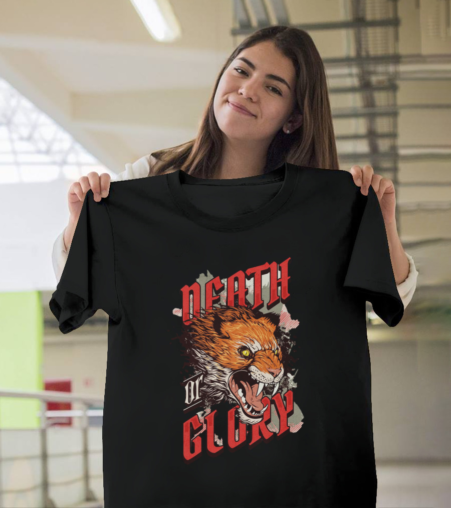 Death Or Glory Fierce Animal Roaring Beast Iconic T-Shirt