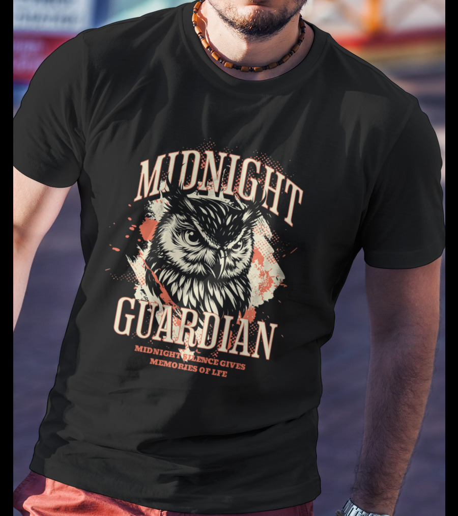 Midnight Guardian Owl With Midnight Silence Gives Memories Of Life T-Shirt