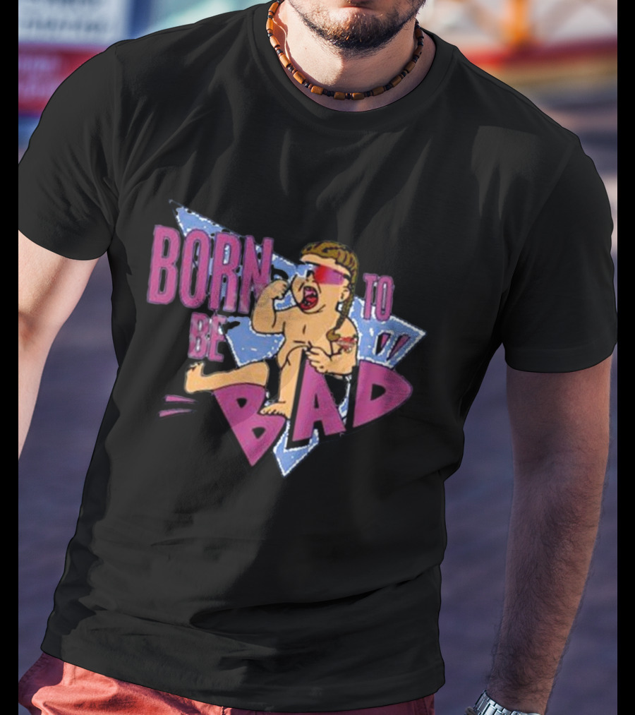 2800studio Joey Janela Born To Be Bad Retro Cartoon Baby T-Shirt