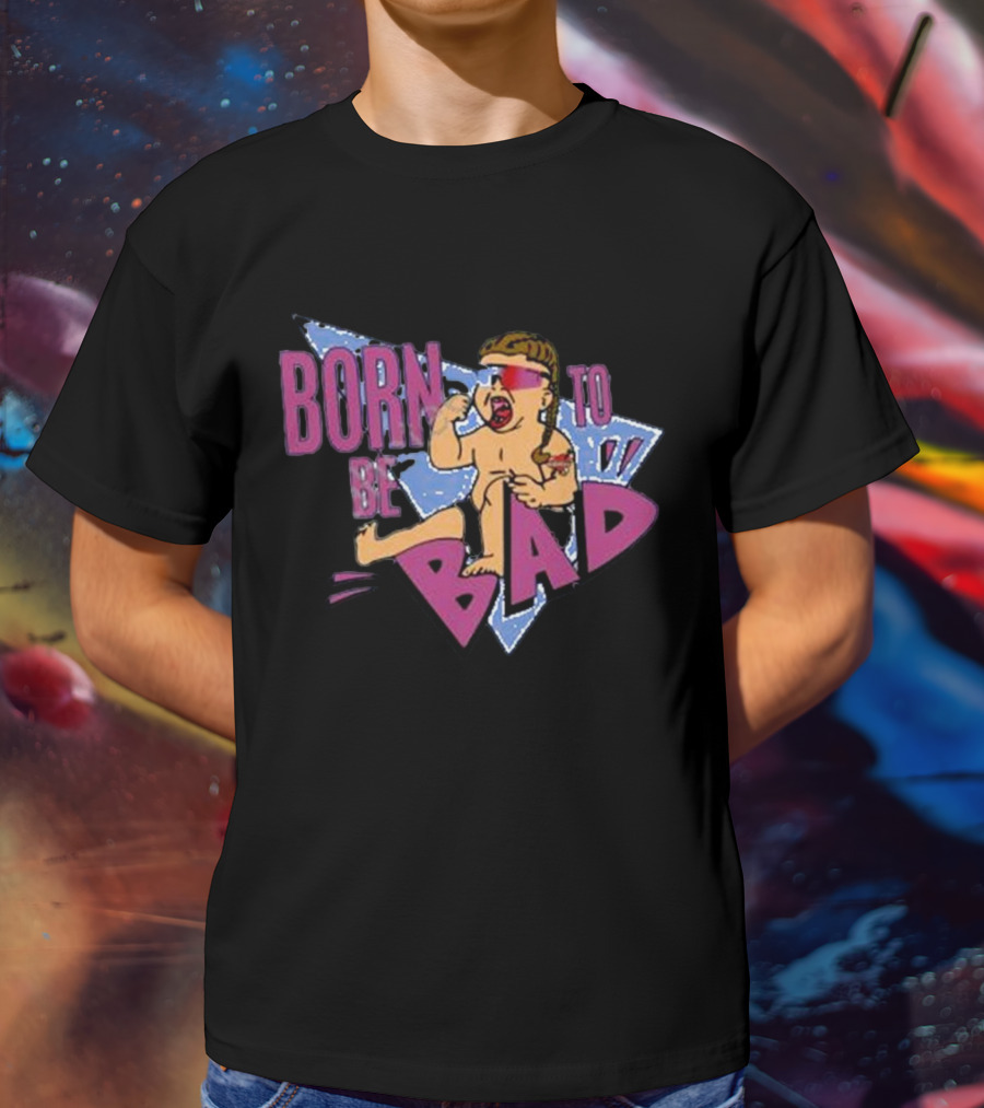2800studio Joey Janela Born To Be Bad Retro Cartoon Baby T-Shirt