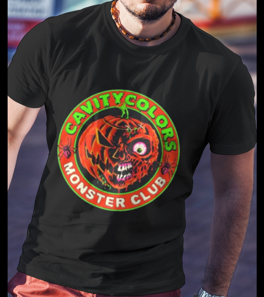 Cavitycolors Monster Club Evil Pumpkin T-Shirt