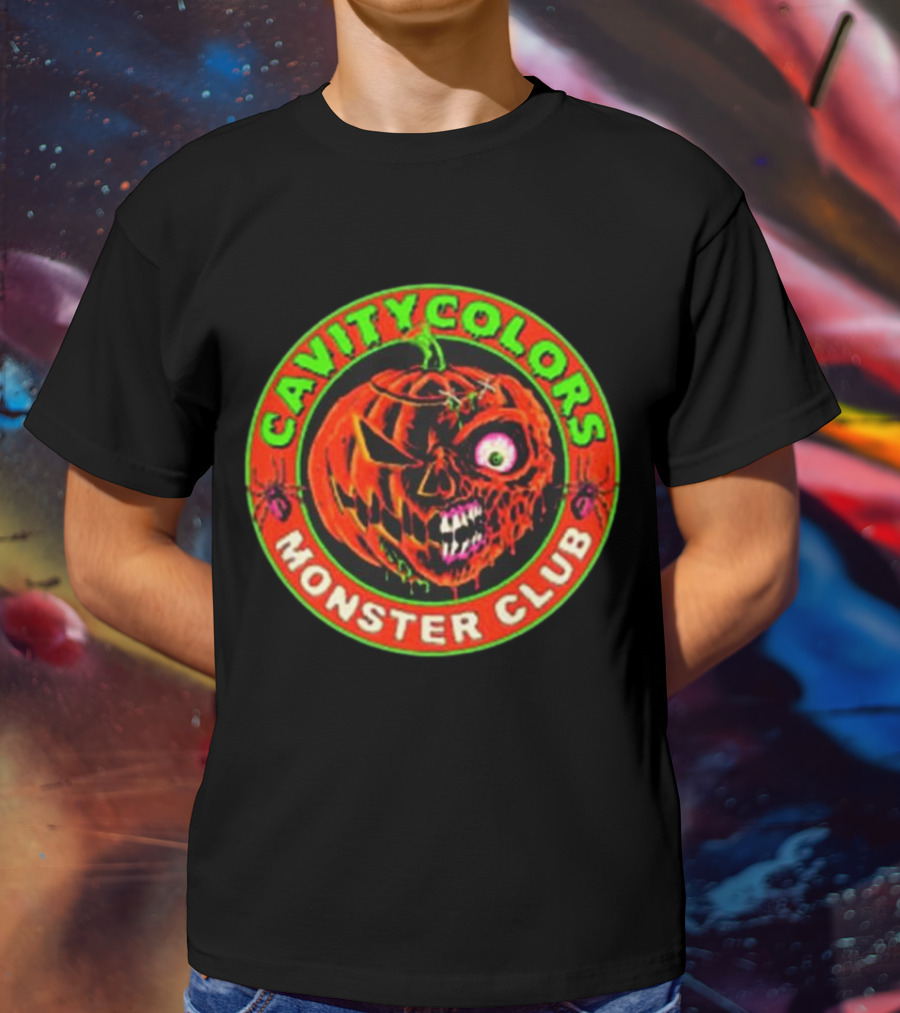 Cavitycolors Monster Club Evil Pumpkin T-Shirt