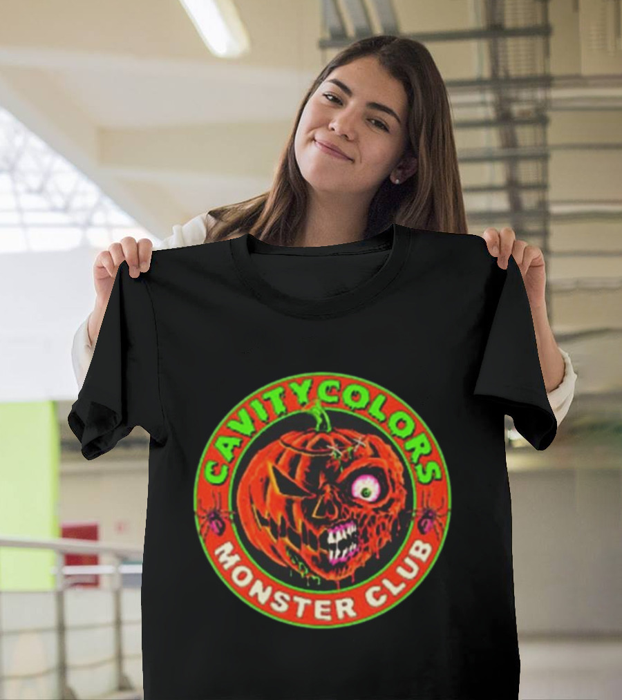 Cavitycolors Monster Club Evil Pumpkin T-Shirt