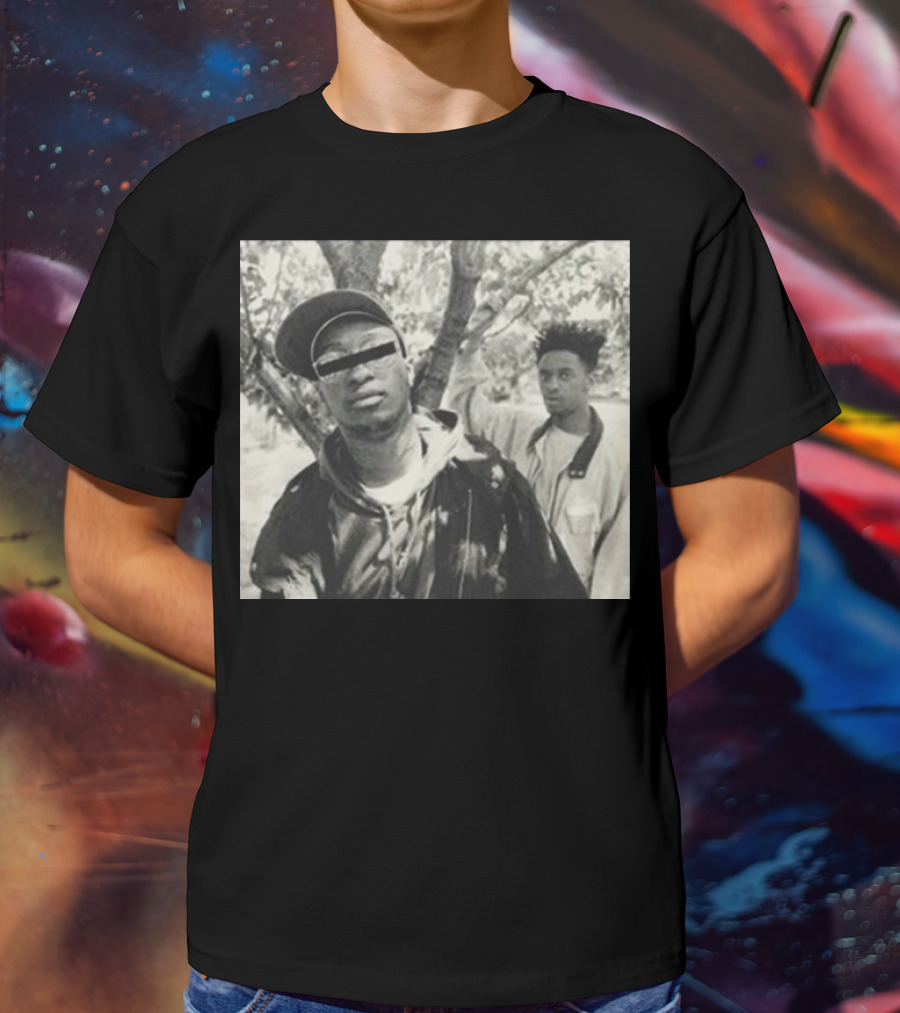 Mf Doom KMD Brothers Rap Iconic Black And White Photo T-Shirt