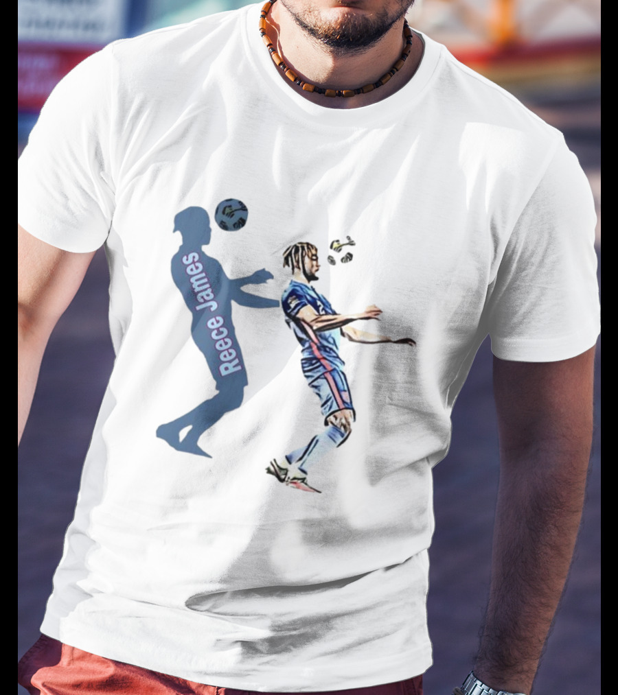 Reece James Football Silhouette And Player Action T-Shirt