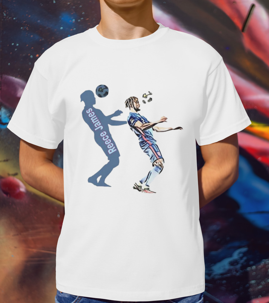 Reece James Football Silhouette And Player Action T-Shirt