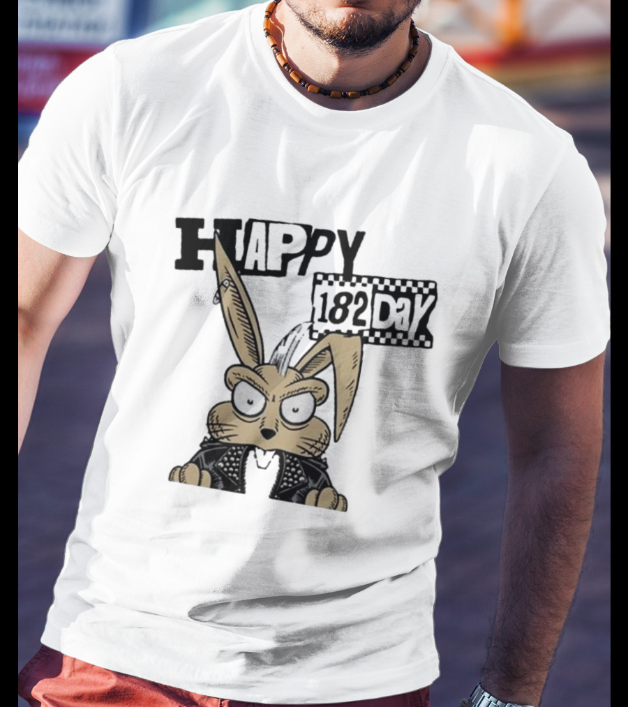 Blink-182 Happy 182 Day Angry Bunny Punk T-Shirt