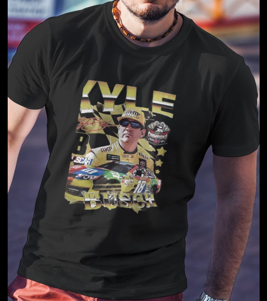 Kyle Busch NASCAR Champion 18 Signature Racing T-Shirt