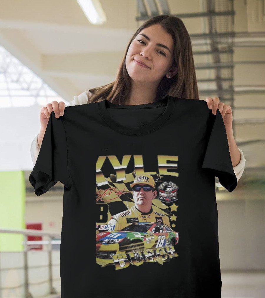 Kyle Busch NASCAR Champion 18 Signature Racing T-Shirt