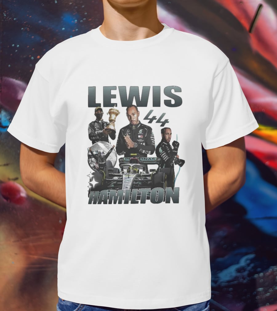 Lewis Hamilton 44 Formula Racing Champion Victory T-Shirt