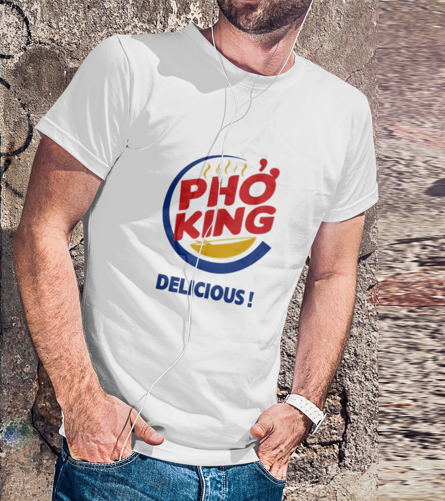 Joey Bizinger Wearing Phở King Delicious T-Shirt