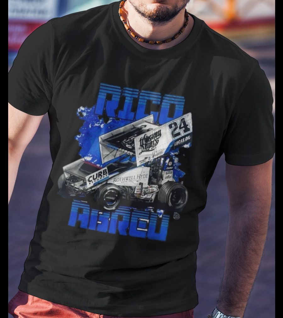 Rico Abreu 24 Curb Rothwell Hyde Racing Sprint Car Lucas Oil T-Shirt