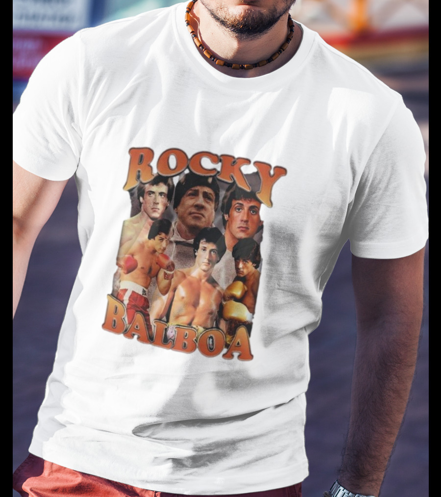 Rocky Balboa Iconic Boxing Legend Film Character Montage T-Shirt