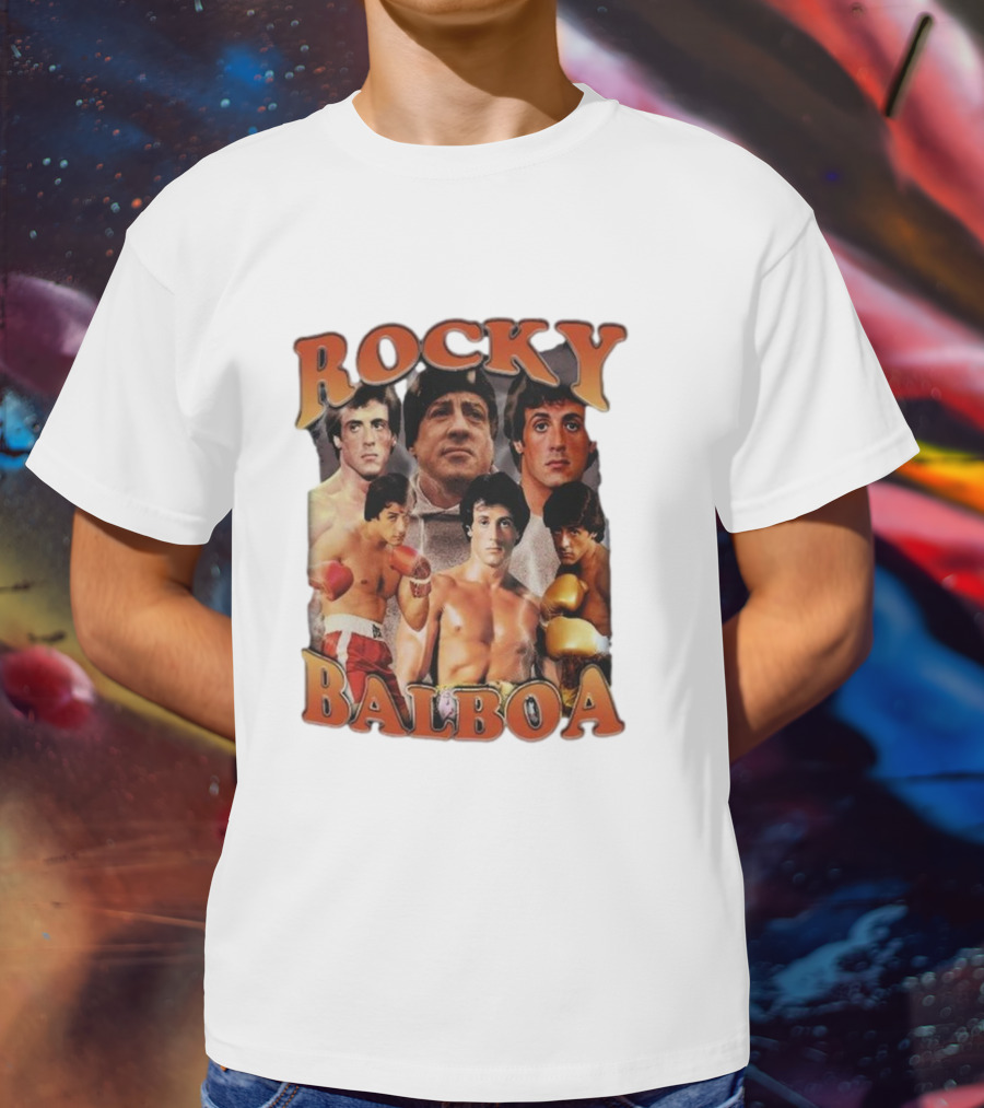 Rocky Balboa Iconic Boxing Legend Film Character Montage T-Shirt