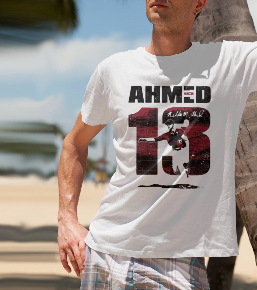 Nick Ahmed 13 Arizona Diamondbacks Baseball Player T-Shirt