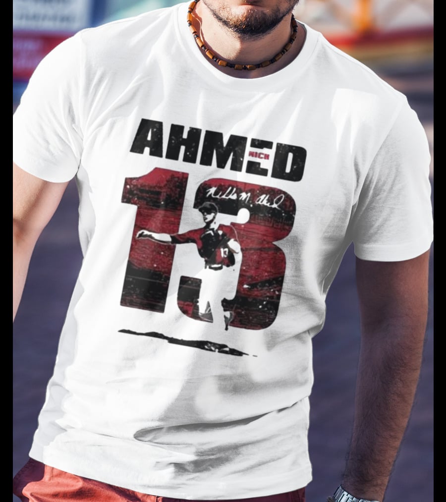 Nick Ahmed 13 Arizona Diamondbacks Baseball Player T-Shirt