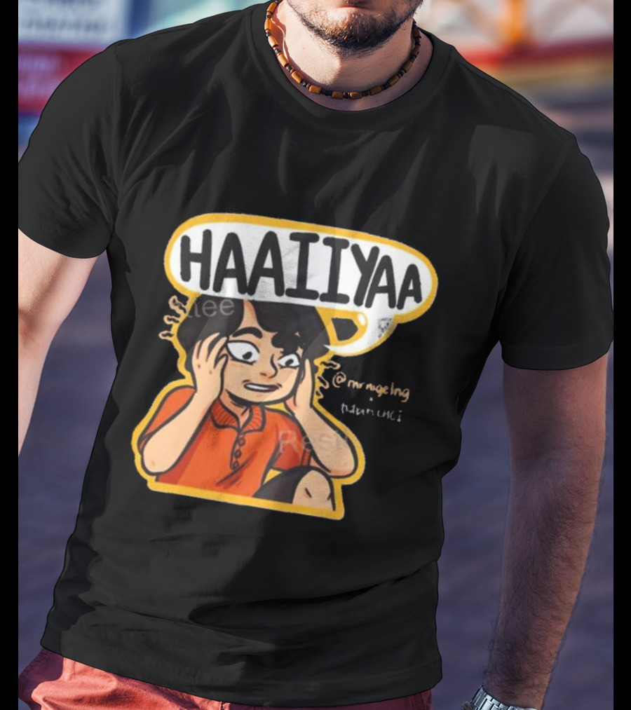 HAAIIYAA Uncle Roger Cartoon Red Shirt Headset @mrnigelng T-Shirt