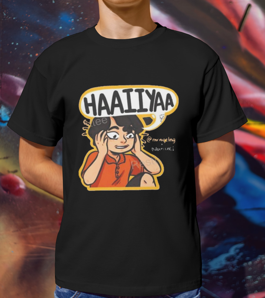 HAAIIYAA Uncle Roger Cartoon Red Shirt Headset @mrnigelng T-Shirt