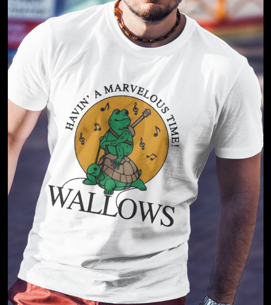 Wallows Havin' A Marvelous Time Frog And Turtle Cloud Dye T-Shirt