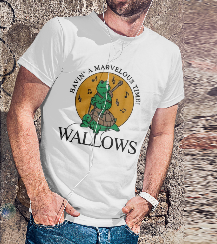 Wallows Havin' A Marvelous Time Frog And Turtle Cloud Dye T-Shirt