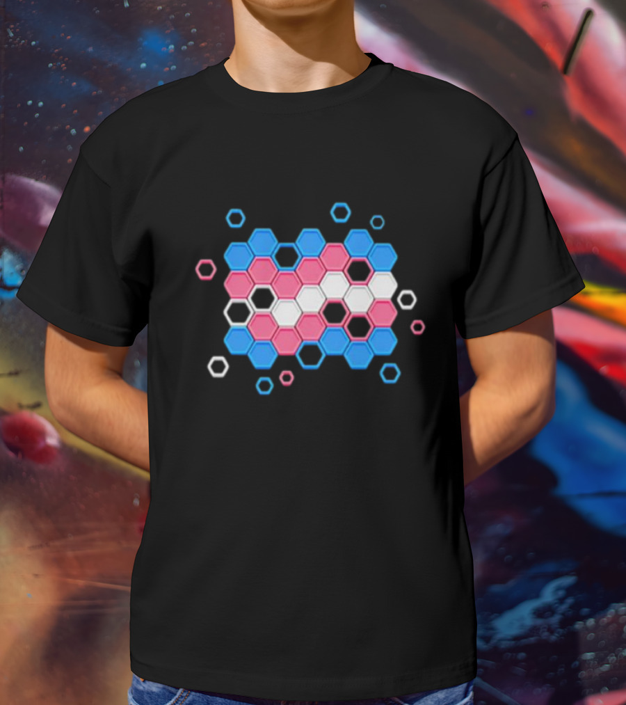 Prismatic Pride Transgender Flag Hexagon T-Shirt