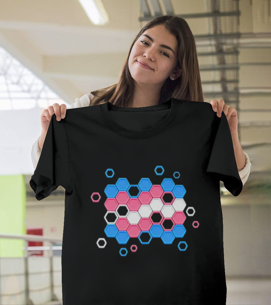 Prismatic Pride Transgender Flag Hexagon T-Shirt