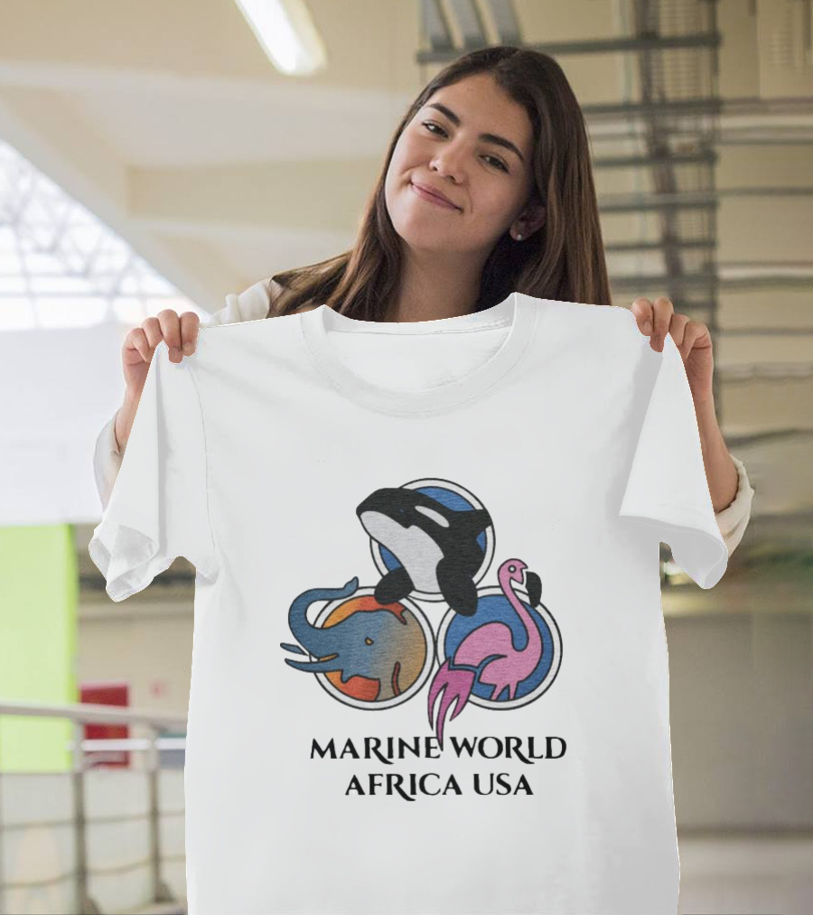 MARINE WORLD AFRICA USA ORCA ELEPHANT FLAMINGO T-Shirt