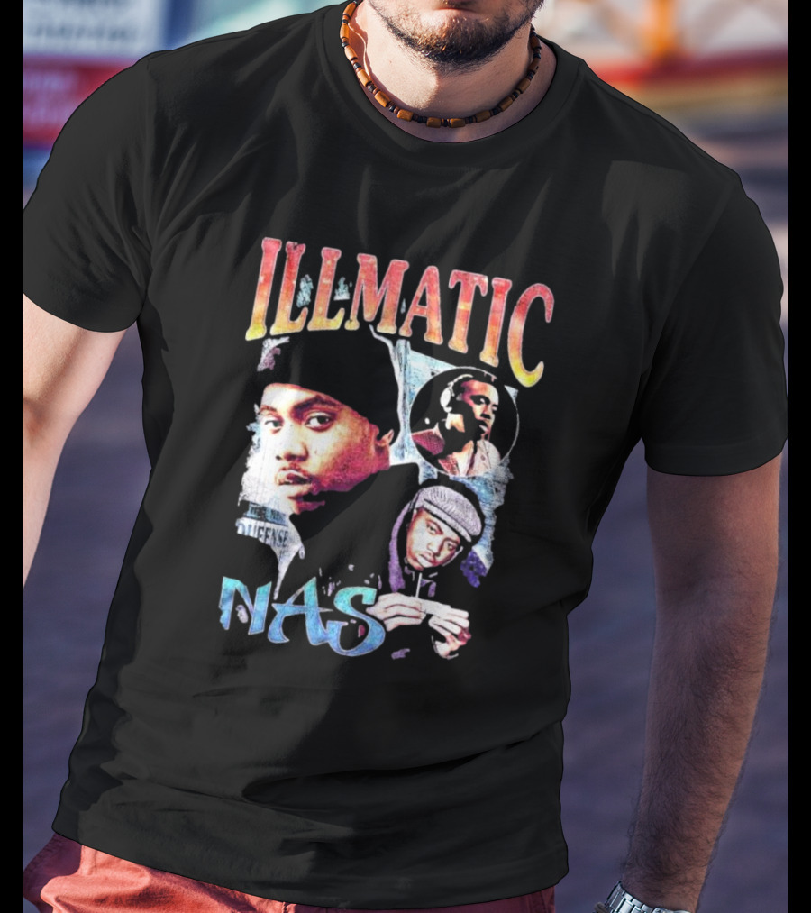 Nas Illmatic Vintage Album Collage T-Shirt