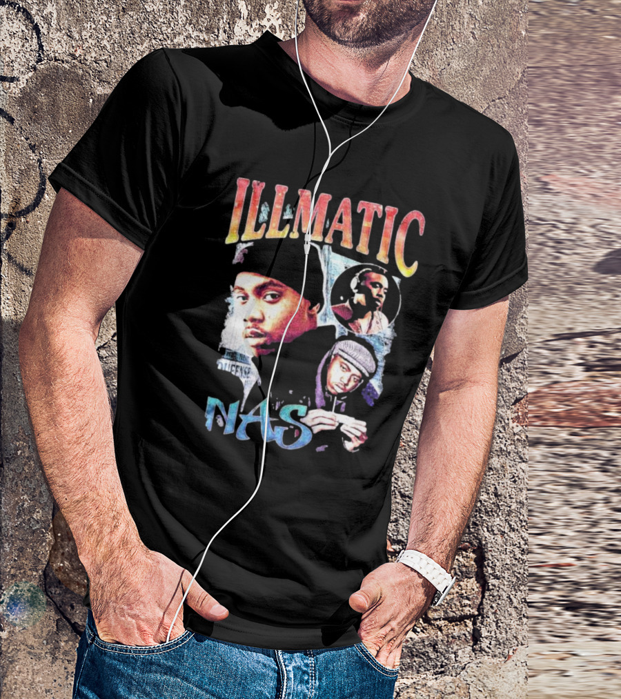 Nas Illmatic Vintage Album Collage T-Shirt