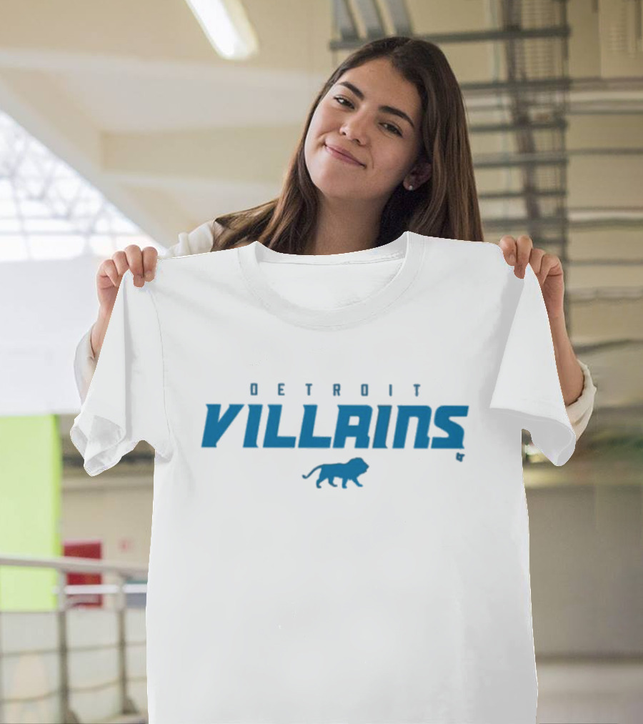 DETROIT VILLAINS Blue Lion T-Shirt