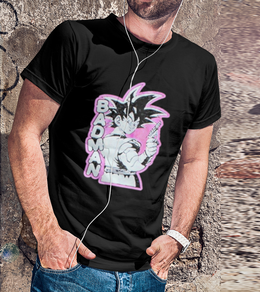 BADMAN Genki Popular Anime Character Vintage Manga T-Shirt