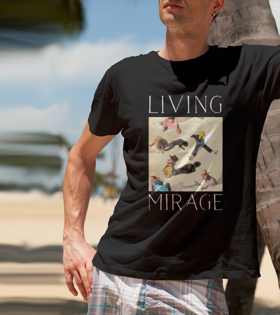 LIVING MIRAGE Album Cover With Band Members Aerial View T-Shirt