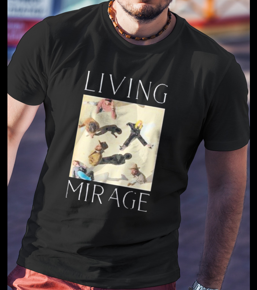 LIVING MIRAGE Album Cover With Band Members Aerial View T-Shirt
