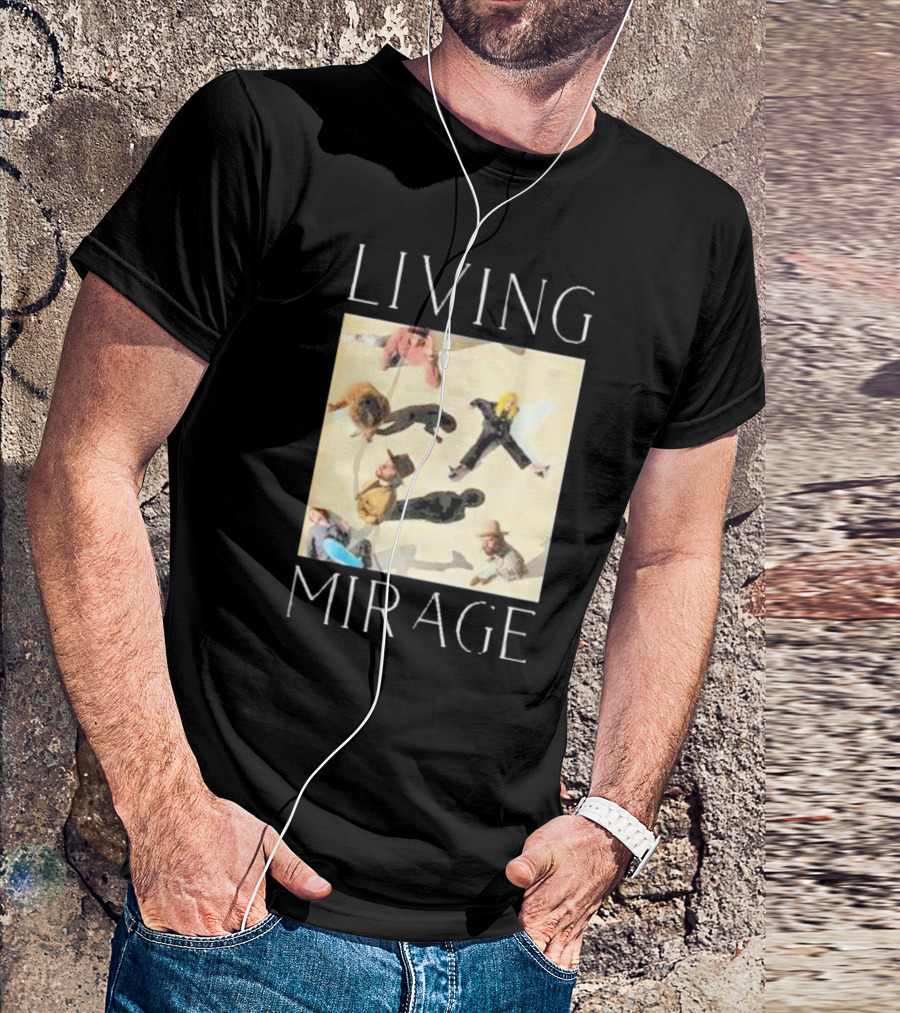 LIVING MIRAGE Album Cover With Band Members Aerial View T-Shirt